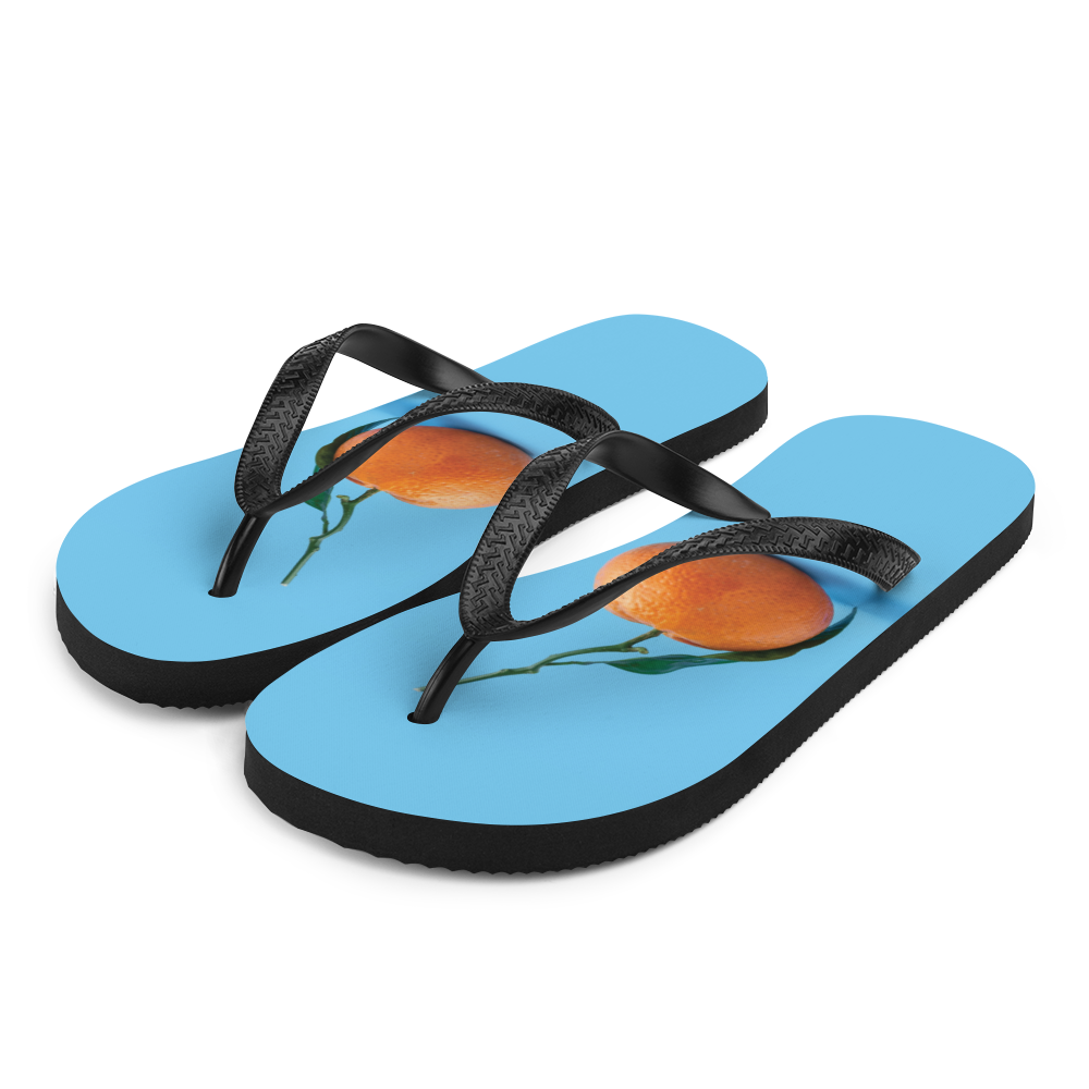 S Orange on Blue Flip-Flops by Design Express