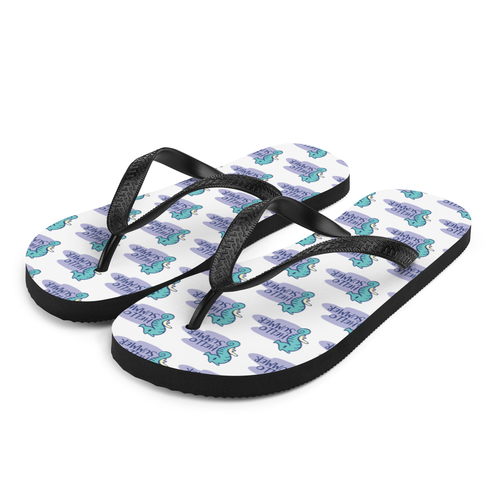 S Seahorse Hello Summer Flip-Flops by Design Express