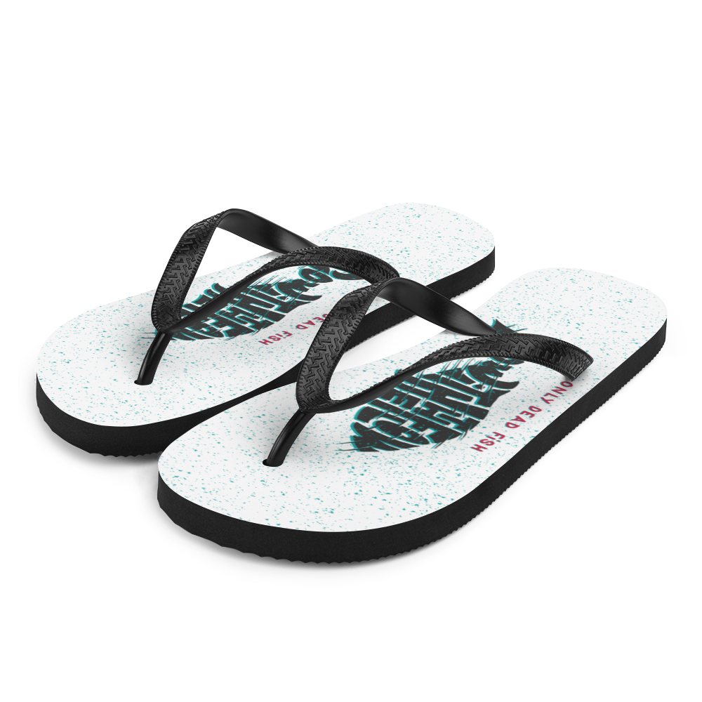 S Only Dead Fish Go with the Flow Flip-Flops by Design Express