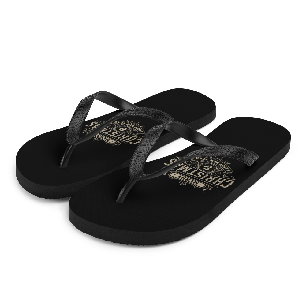 S Merry Christmas & Happy New Year Flip-Flops by Design Express