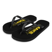 S Make Money Not Friends Typography Flip Flops by Design Express