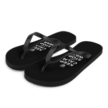 S Keep Calm and Stop War (Support Ukraine) White Print Flip Flops by Design Express