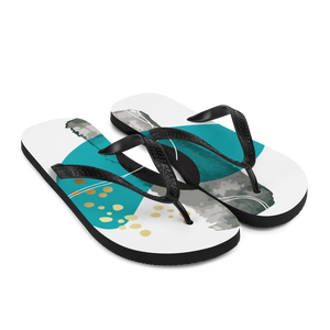 Composition Abstract Art Flip-Flops by Design Express