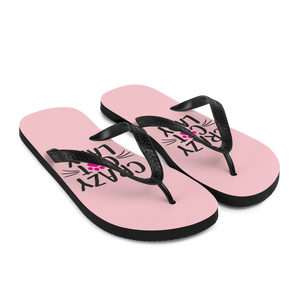 Crazy Cat Lady (Cat Lover) Funny Flip-Flops by Design Express