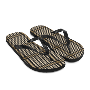 Herringbone Glen Plaid Pattern Flip-Flops by Design Express