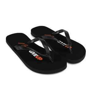 Never Give Up (Motivation) Flip-Flops by Design Express