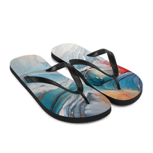 Colorful Marble Liquid ink Art Full Print Flip-Flops by Design Express