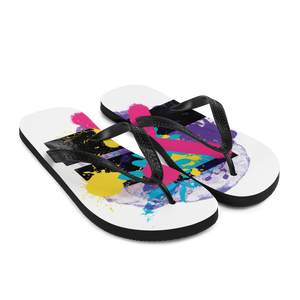 Abstract Series 01 Flip Flops White by Design Express