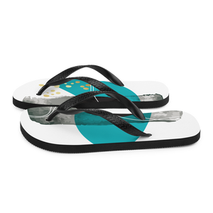 Composition Abstract Art Flip-Flops by Design Express