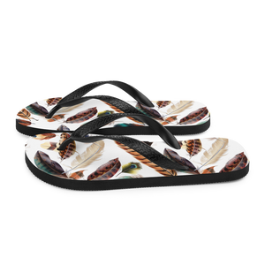 Feathers Pattern Flip-Flops by Design Express