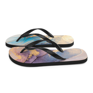 Soft Marble Liquid ink Art Full Print Flip-Flops by Design Express