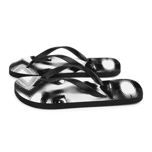 Face Art Black & White Flip-Flops by Design Express