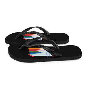 Rainbow Flip-Flops Black by Design Express