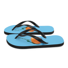 Orange on Blue Flip-Flops by Design Express