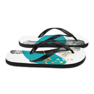 Composition Abstract Art Flip-Flops by Design Express