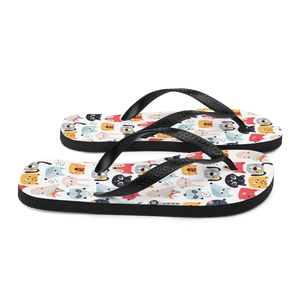 Funny Animal Pattern Flip-Flops by Design Express