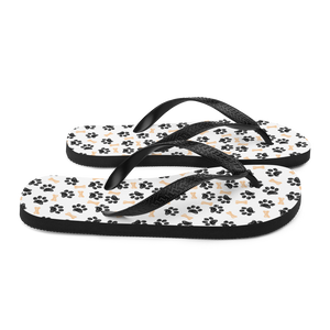 Dog Paws and Bones Pattern Flip-Flops by Design Express