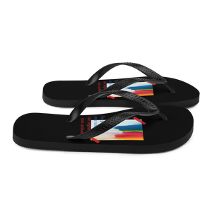 Rainbow Flip-Flops Black by Design Express