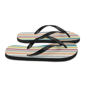 Colorfull Stripes Flip-Flops by Design Express