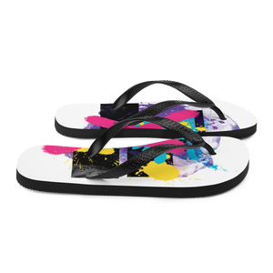 Abstract Series 01 Flip Flops White by Design Express