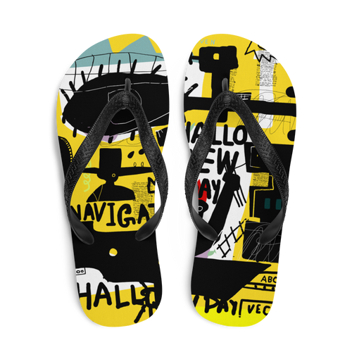 Basquiat Style Flip-Flops by Design Express