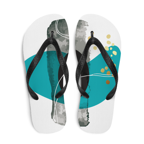 Composition Abstract Art Flip-Flops by Design Express