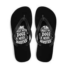 Time Spent With Dogs is Never Wasted (Dog Lover) Funny Flip-Flops by Design Express