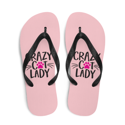 Crazy Cat Lady (Cat Lover) Funny Flip-Flops by Design Express