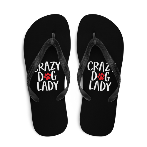 Crazy Dog Lady (Dog lover) Funny Flip-Flops by Design Express