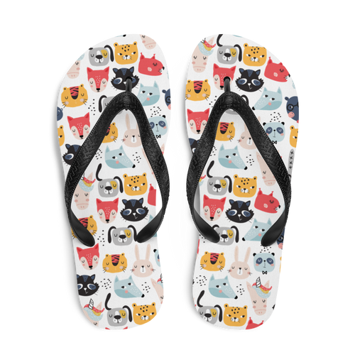 Funny Animal Pattern Flip-Flops by Design Express