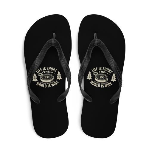 Life Is Short, World is Wide Flip-Flops by Design Express