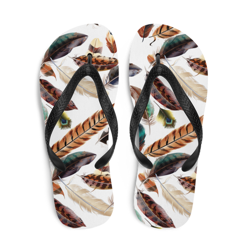 Feathers Pattern Flip-Flops by Design Express