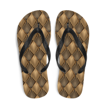 Golden Art Deco Pattern Flip-Flops by Design Express