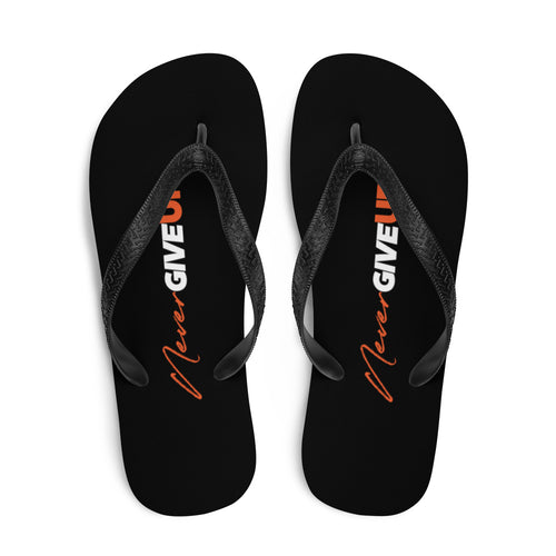 Never Give Up (Motivation) Flip-Flops by Design Express