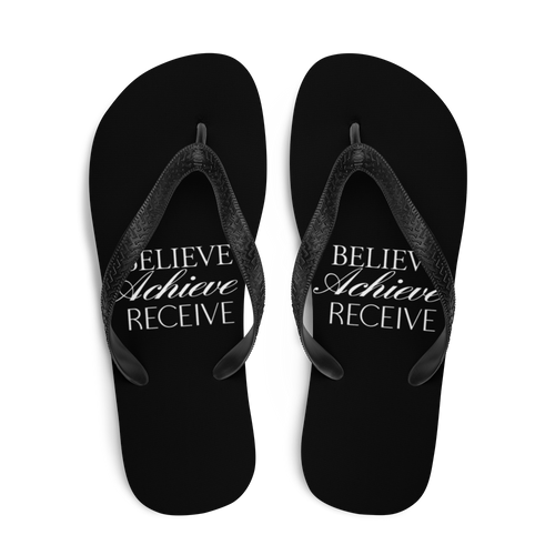 Believe Achieve Receieve Flip-Flops by Design Express