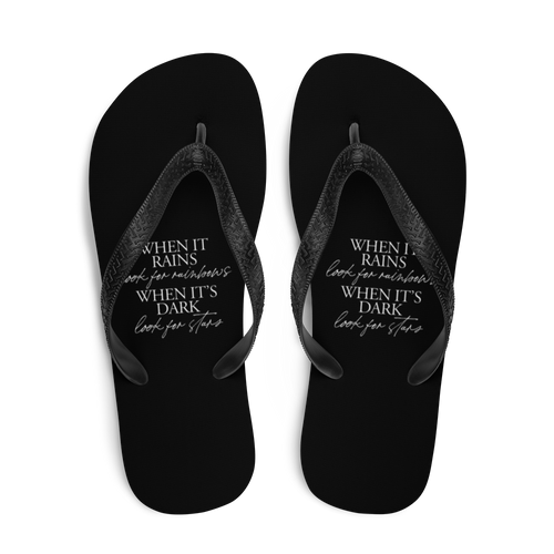 When it rains, look for rainbows (Quotes) Flip-Flops by Design Express