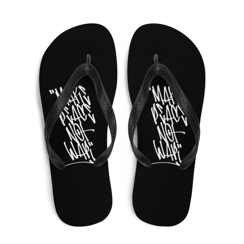 Make Peace Not War Vertical Graffiti (motivation) Flip-Flops by Design Express