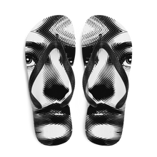 Face Art Black & White Flip-Flops by Design Express