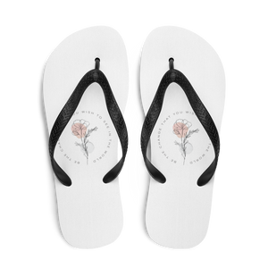 Be the change that you wish to see in the world Spirit White Flip-Flops by Design Express