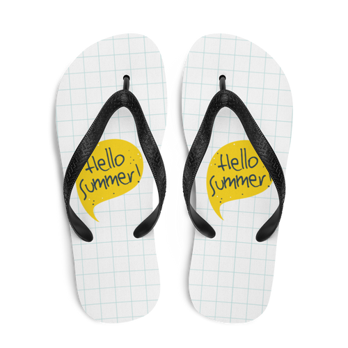 Hello Summer Yellow Flip-Flops by Design Express