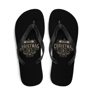 Merry Christmas & Happy New Year Flip-Flops by Design Express