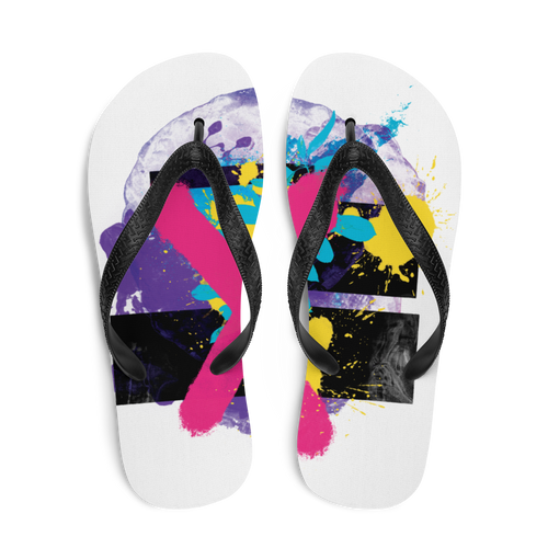 Abstract Series 01 Flip Flops White by Design Express