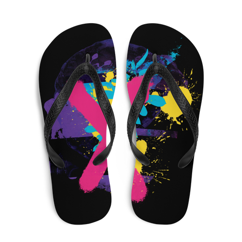 Abstract Series 01 Flip Flops Black by Design Express