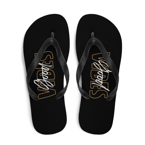 Good Vibes Typo Flip Flops by Design Express