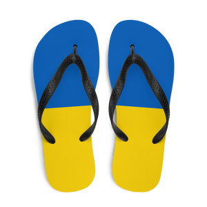 Ukraine Flag (Support Ukraine) Flip-Flops by Design Express