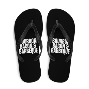 Bourbon Bacon & Barbeque (Funny) Flip Flops