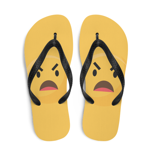 Shock Emoji Flip-Flops