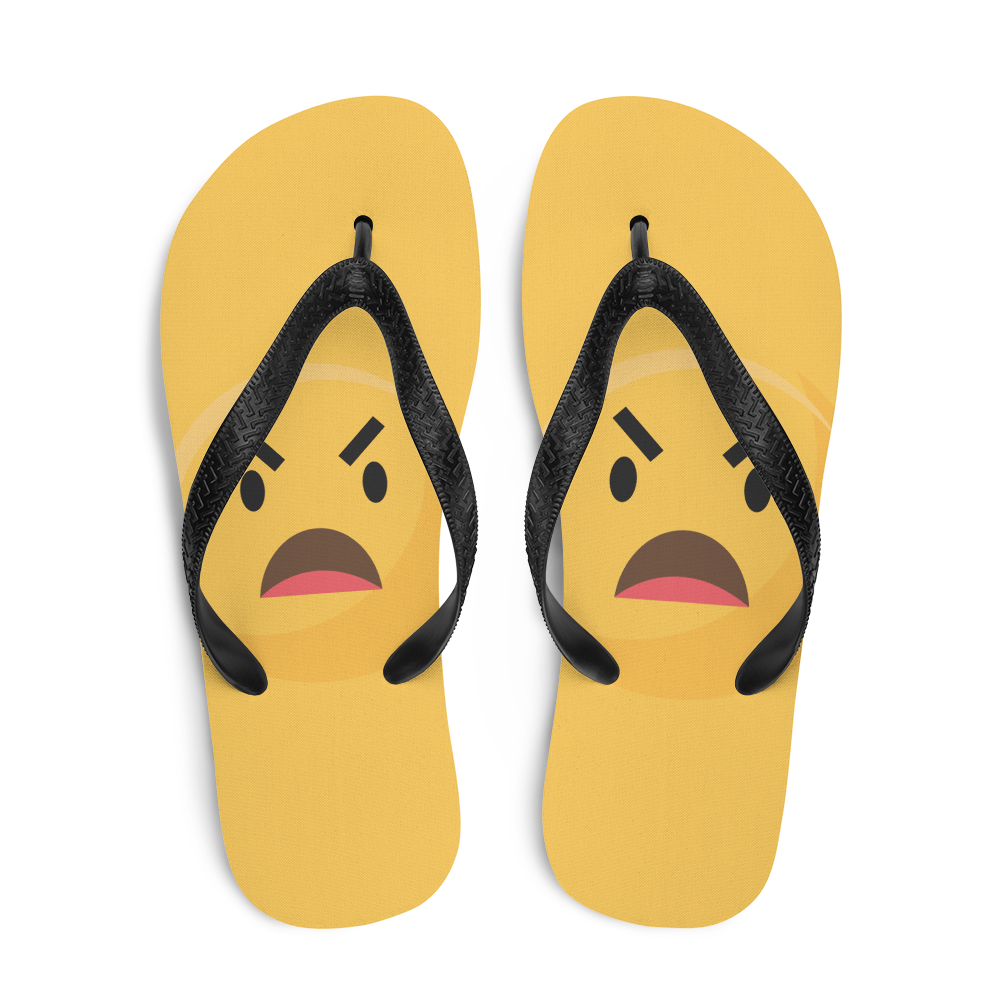 Shock Emoji Flip-Flops