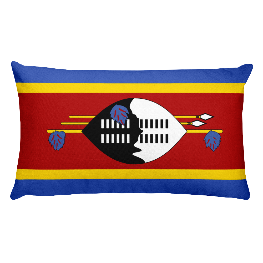 Default Title Swaziland Flag Allover Print Rectangular Pillow Home by Design Express