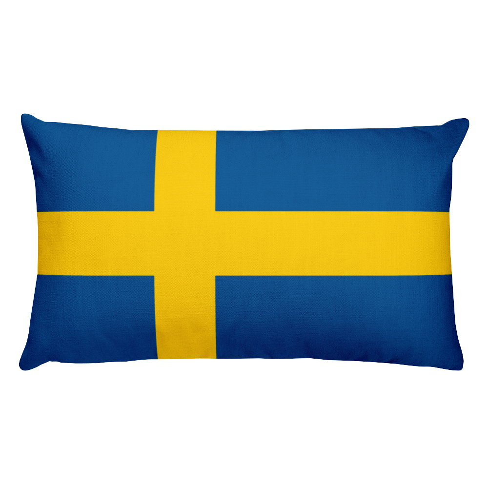 Default Title Sweden Flag Allover Print Rectangular Pillow Home by Design Express